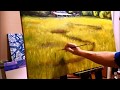 How to Paint a Field of Yellow Flowers! Part 1