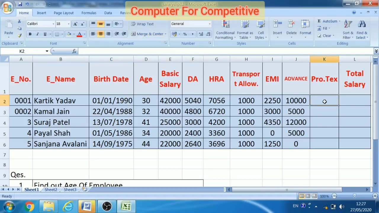 how-to-create-salary-sheet-salary-slip-in-excel-2013
