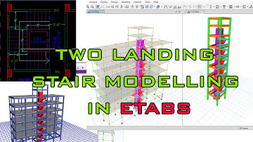 Two  Landing stair Modelling in ETABS || Three Flight Stair Modelling in EATBS Easiest Method