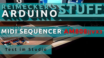 Racktile Records Demo Video Arduino Midi Sequencer AM808 VX3