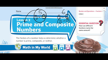Grade 4 Chapter 8 Lesson 2 Prime and Composite Numbers