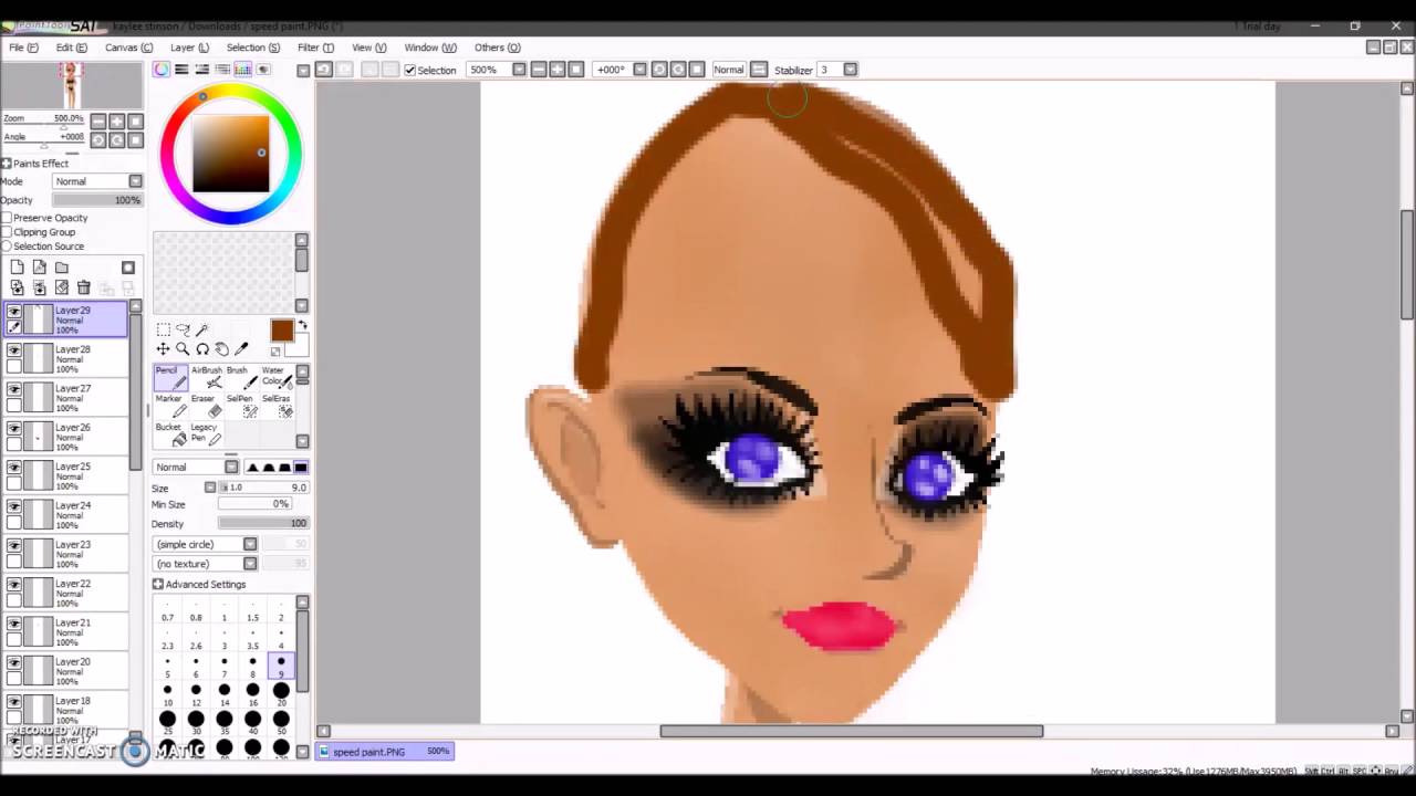MY FIRST MSP SPEEDPAINT Theme Paint tool SAI YouTube