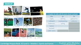 English with MsJulia - Cambridge Prepare A2 Level 2 Part 1 Sports and Games