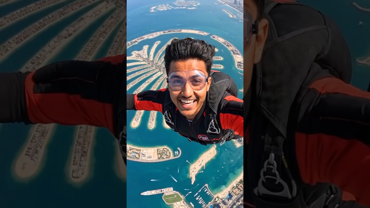 Dubai travel vlog 🚨 #aivlog #dubai #skydiving