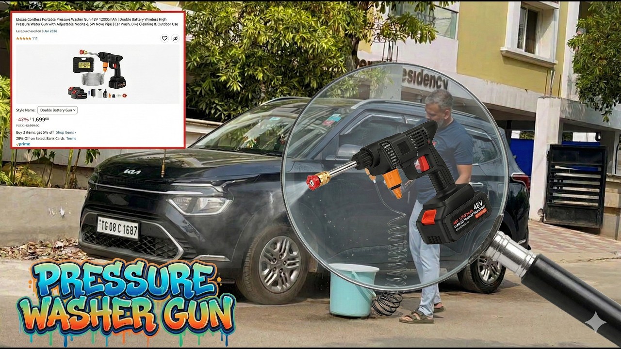 I Washed My Car With Just ONE Bucket of Water! 😱 Cordless Pressure Washer Review