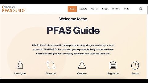 Webinar: Launch of the PFAS Guide
