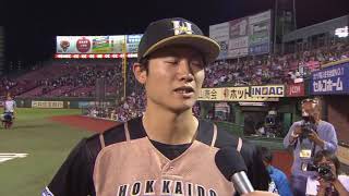 2018年6月22日 北海道日本ハム・西川選手ヒーローインタビュー