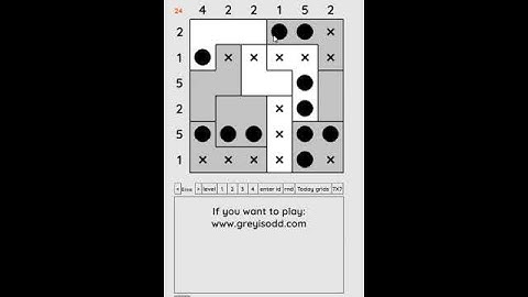 Grey is Odd - Today grids. Solution level 4 6X6 dated 07-18-2024 #logicpuzzles #logicgames  #games