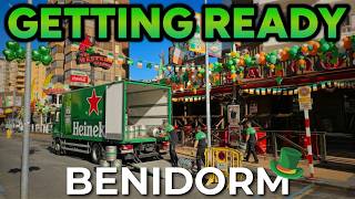 Benidorm Gets Ready for the BIGGEST St Patrick’s Day Ever 🍀 | Morning Walk