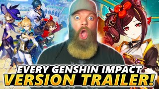 Reacting To EVERY Version Trailer From Genshin Impact (THESE ARE SO HYPE!)