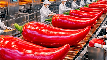 Inside a chili powder factory for export: From chili fields to premium chili powder (full proccess)