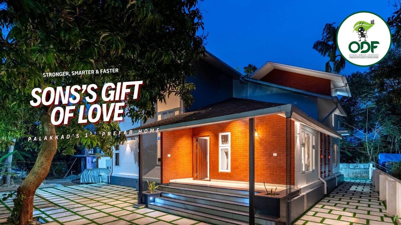 Palakkad's First LGSF Prefab Home I A Son's Gift of Love I ODF Group