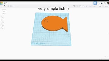 How to make a very very simple fish in Tinkercad