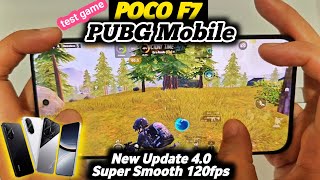 POCO F7 Test Game PUBG Mobile Super Smooth 120fps New Update 4.0 Temperature?? | Full Handcam