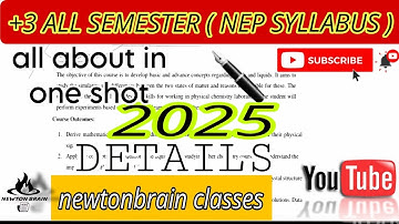 +3 ALL Semester Exam // NEP Syllabus And Question Pattern // Full Marks // For All University #nep