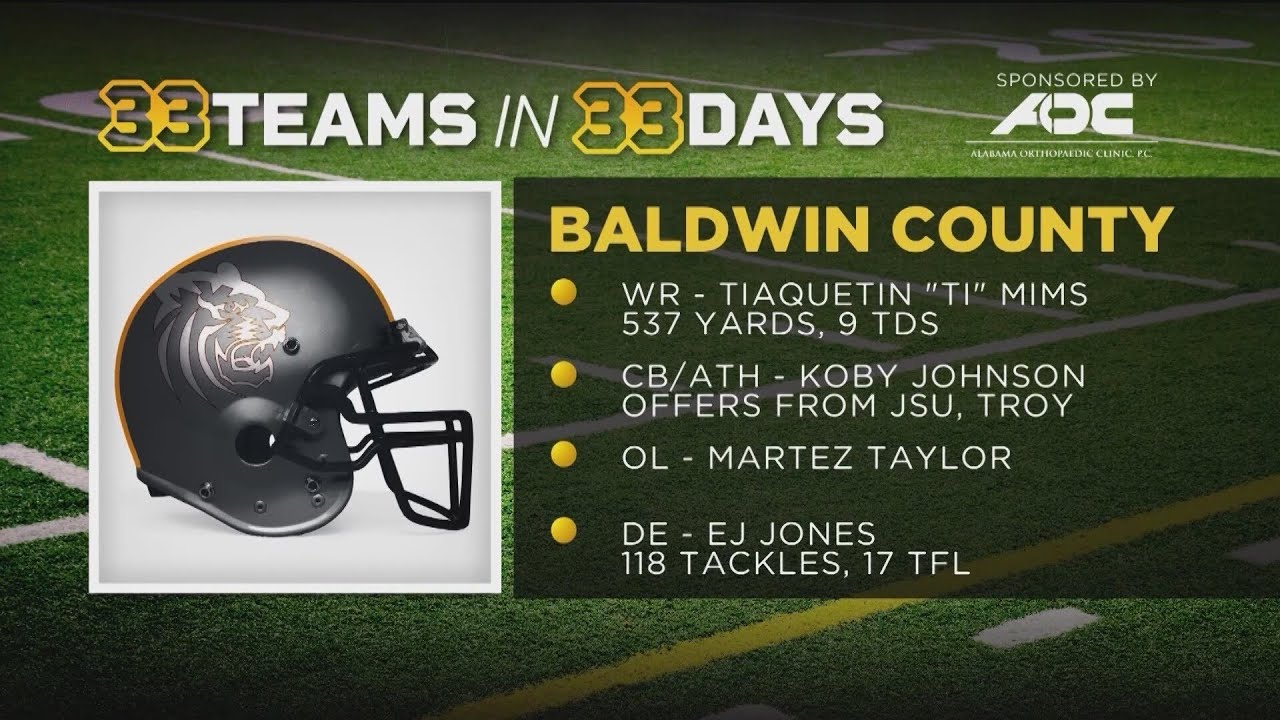 33 Teams in 33 Days: Baldwin County Tigers - YouTube