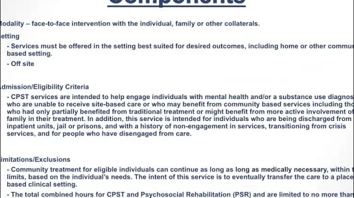 07/31/15 MCTAC Webinar Psychiatric Rehab CPST, PSR and Habilitation