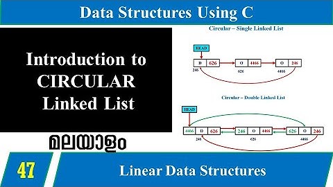 Lecture 47 – Introduction to Circular Linked List (മലയാളത്തിൽ) – Data Structures
