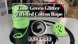 Ravenox Lime Green Glitter Cotton Rope: Perfect for DIY, Crafts, &amp; Unique Décor Projects!