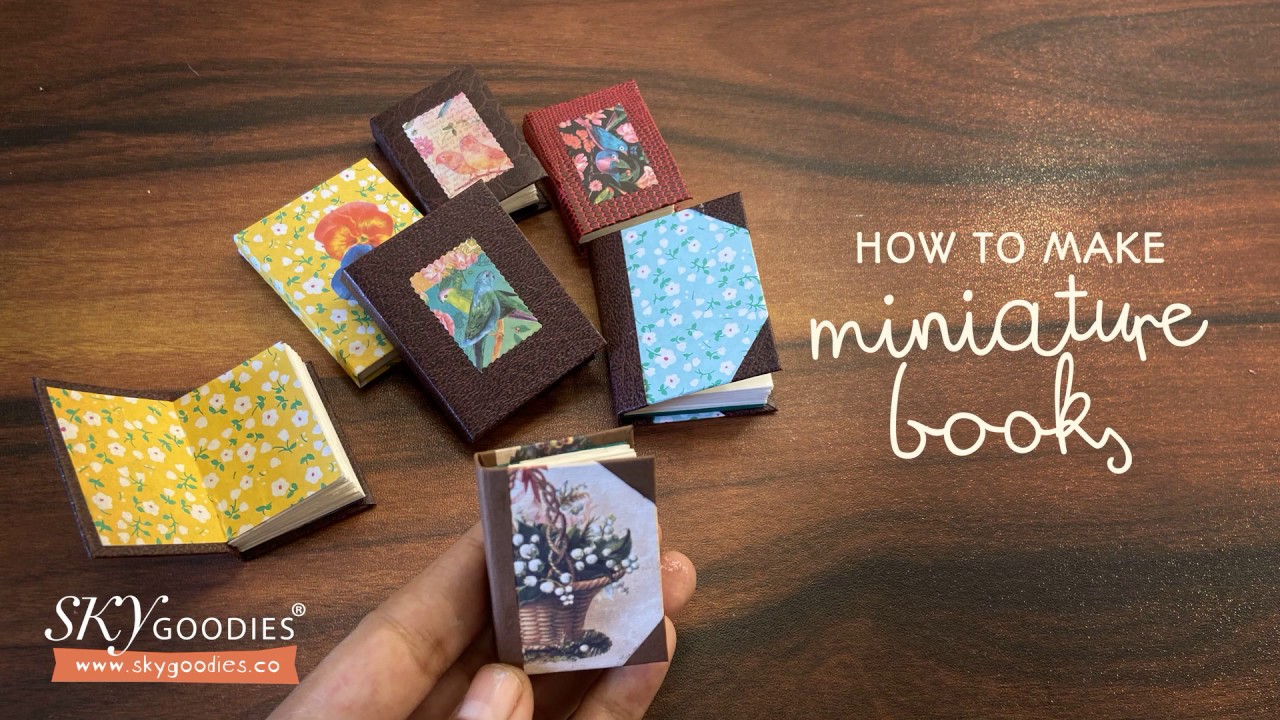 How to make Miniature Books: DIY Craft Tutorial book binding, how to bind a  Mini Book, handmade gift 