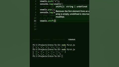 push(), pop(), shift(), unshift() using array best example