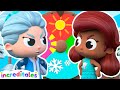 雪の女王と人魚姫は、暑さ VS 寒さで争ってます！どっちが勝つ？ - 子供たちは公正な遊びを学ぶ