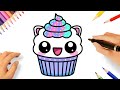 Cmo dibujar un cupcake kawaii 