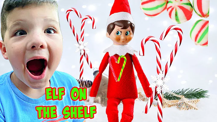 Elf on the Shelf CANDY CANE SCAVENGER HUNT with CALEB and MOMMY!