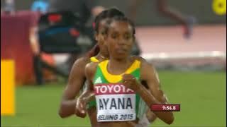 Almaz Ayana surprises everybody during women’s 5000m final – IAAF World Championships, Beijing 2015