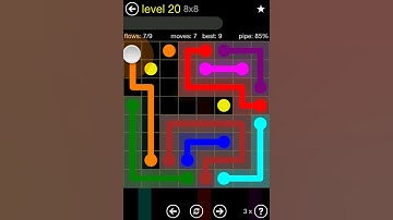 Flow Free Regular Pack 8x8 Level 20 Walkthrough