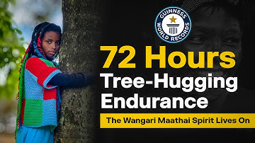 Keniaanse vrouw probeert wereldrecord boomknuffelen van 72 uur te verbreken voor klimaatactie.