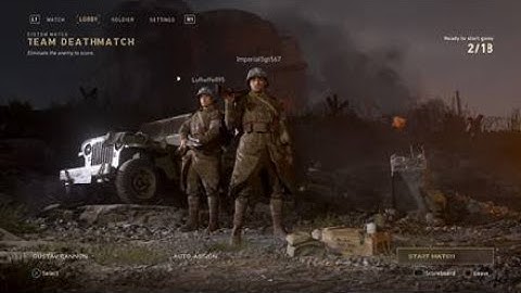 1st CoD WW2 Splitscreen Gameplay