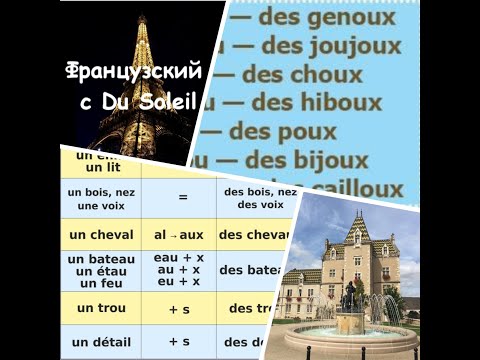 Французский язык с Du Soleil. Урок 33. Существительные. Часть 3. Множественное число.