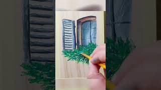 Window With Flowers Painting3