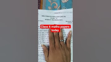 class 6 maths mid term paper 2025 26 / morning shift/ class6 math paper solution 2025-26 / doe