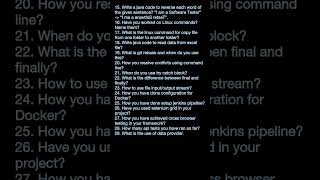 2024-Selenium-5+ experience -Interview Questions asked for Automation QA JAVA |SDET/QA Automation
