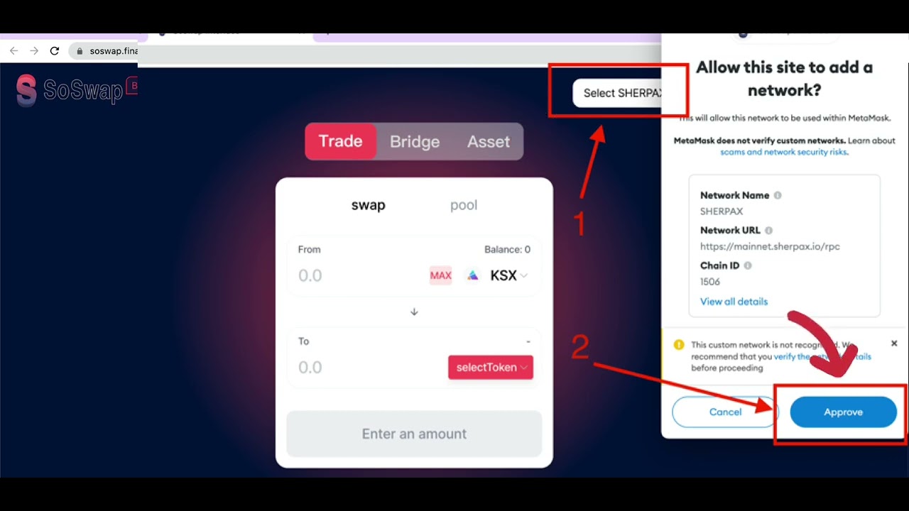 Soswap Comment échange ? Comment se connecter à Soswap ?