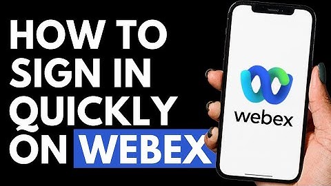 How To Sign In Quickly on Webex