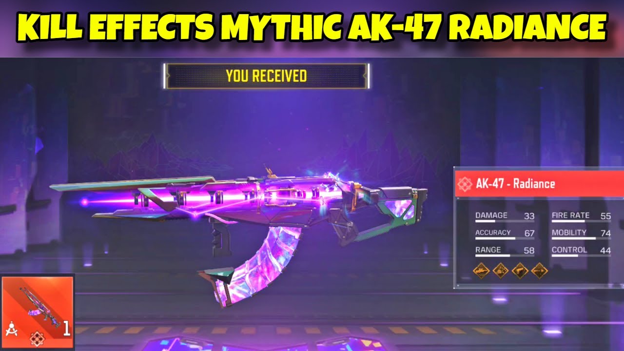 KILL EFFECTS OF *NEW* MYTHIC AK-47 RADIANCE || COD MOBILE - YouTube