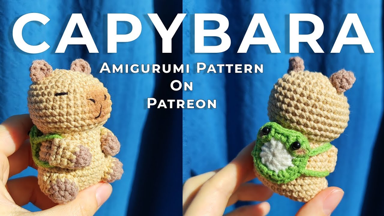 Capybara with Frog Backpack Amigurumi Crochet Pattern on Patreon - YouTube