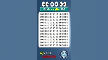 Tell me where 50? | Brain Teaser IQ Test #shorts #different #puzzles #opticalillusion #quiz