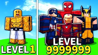 PEGUEI O MELHOR SUPER HEROI DO ROBLOX COM ROBUX INFINITO!! (Super Fighters Simulator)