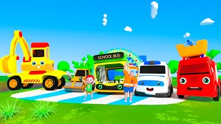 Wheels On The Bus Go Round, Baby Shark Doo + More Nursery Rhymes & Kids Songs  Funs Cars Cartoon