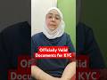 Officially Valid Documents for KYC. #oliveboard #afreenmamoliveboard #shorts