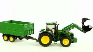 John Deere 7930 Tractor and Tandem Axle Tipping Trailer (Bruder 03055) - Muffin Songs' Toy Review