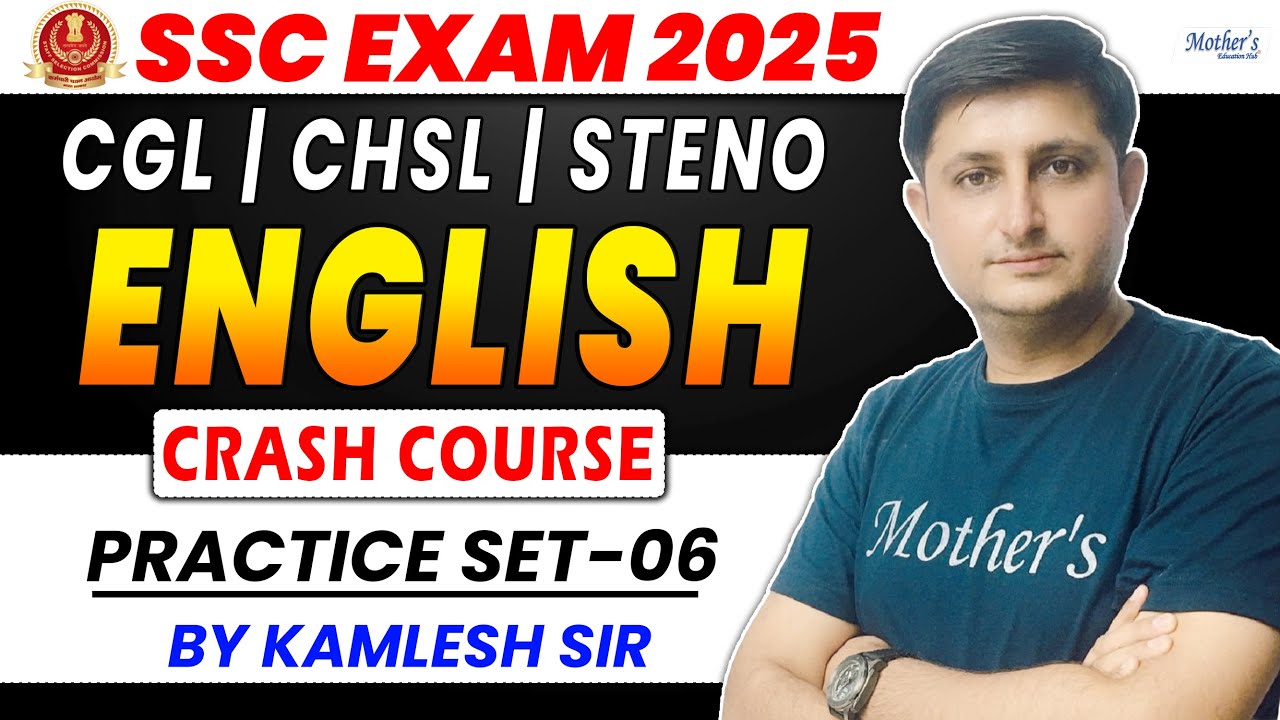 SSC CGL English 2025 | Complete Practice Set -06 for SSC Exams | By ...