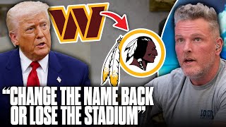 Download Lagu Trump Calls For Commanders To Return To Former Name, Threatens New Stadium Deal? | Pat McAfee Show MP3 Download Lagu Trump Calls For Commanders To Return To Former Name, Threatens New Stadium Deal? | Pat McAfee Show MP3