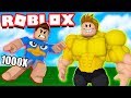 LUTEI CONTRA GIGANTES SUPER FORTES NO ROBLOX!! (Muscle Simulator)