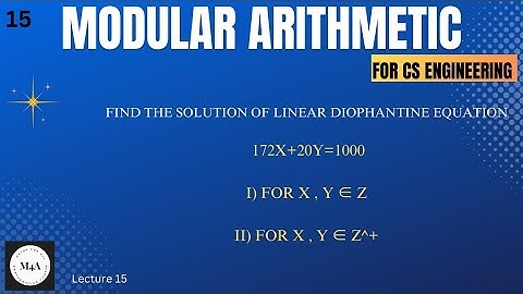 Example on Linear Diophantine Equation|| Modular Arithmetic||22MATS101-module4||Dr. Sujata T