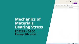 ECE215 Bearing Stress